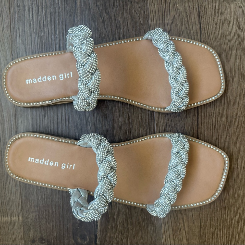 Madden Girl Silver Braided Sandals